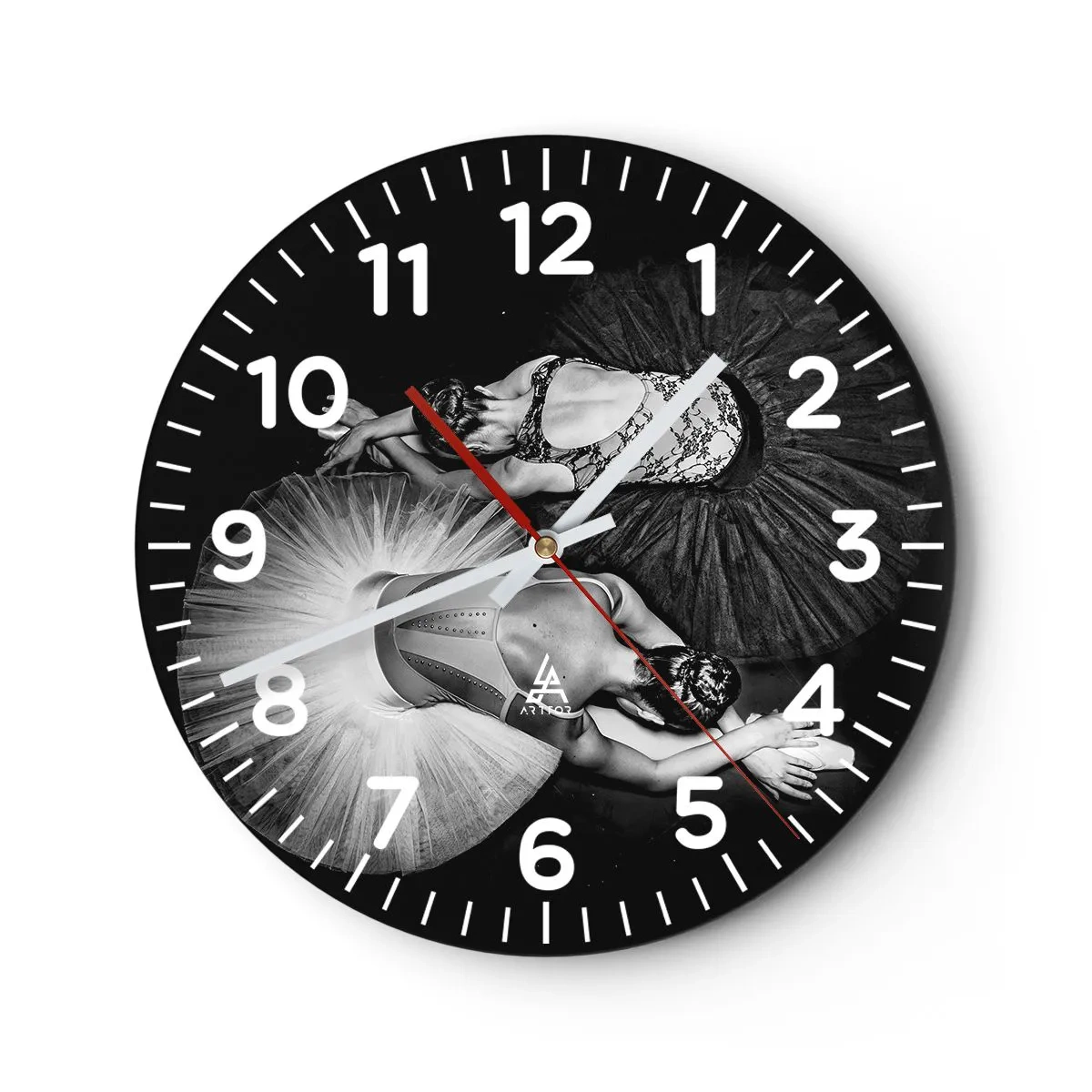 Reloj de pared - Reloj de vidrio - Yin y yang: el equilibrio perfecto - 30x30 cm