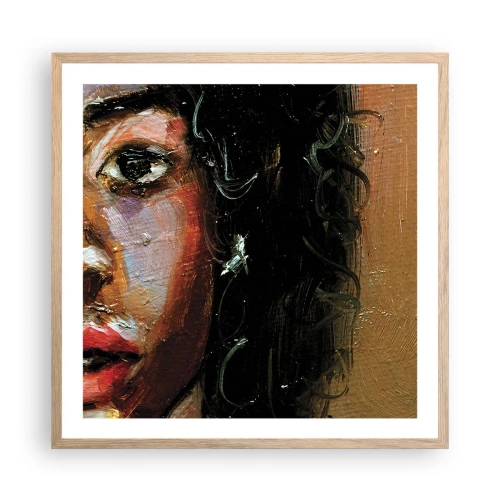 Póster en marco roble claro - La mitad de mi ser - 60x60 cm