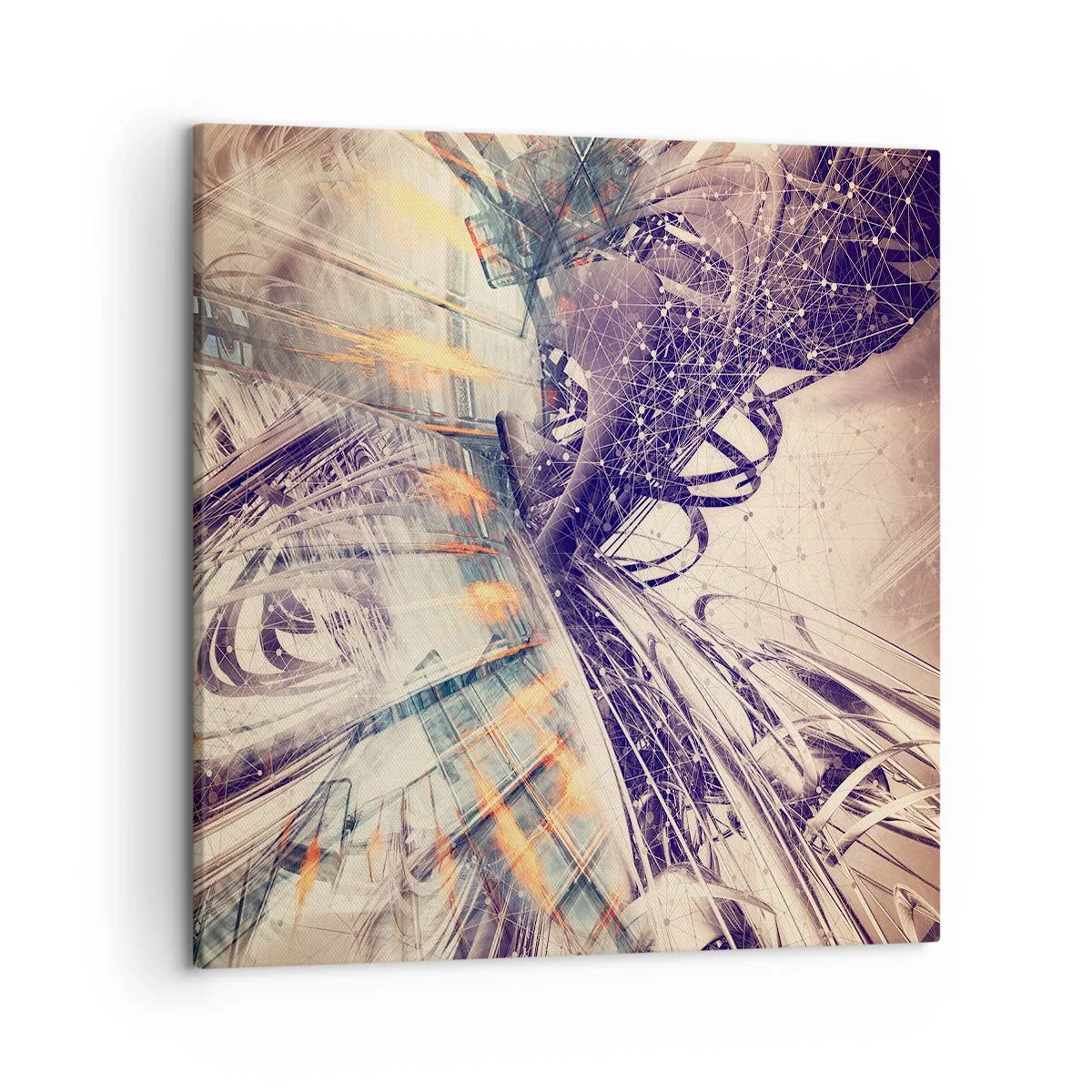 Cuadro sobre lienzo - Impresión de Imagen - Con mucha prisa - 50x50 cm