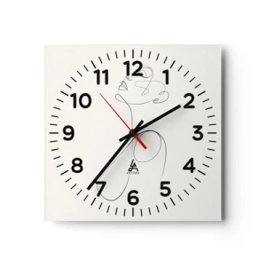 Reloj de pared - Reloj de vidrio - En el bucle de los sueños - 30x30 cm