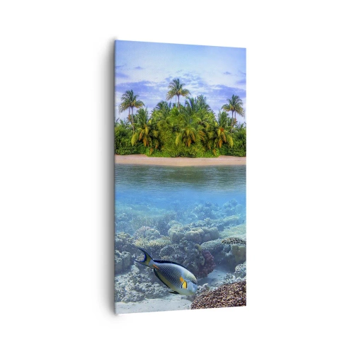 Cuadro sobre lienzo - Impresión de Imagen - Una isla paradisíaca te invita - 65x120 cm