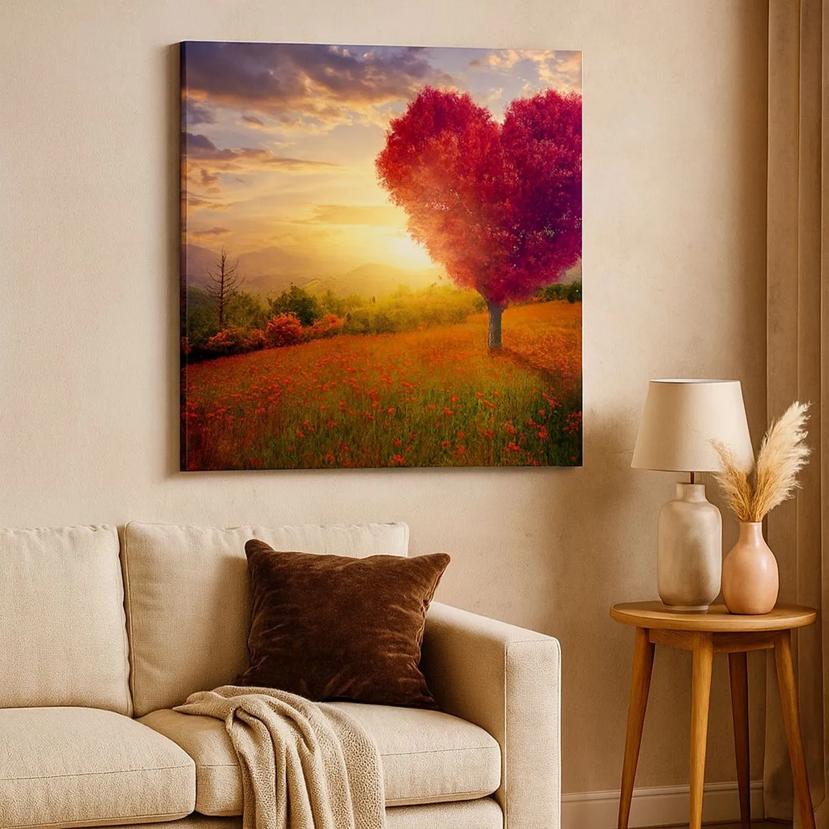 Cuadro sobre lienzo - Impresión de Imagen - Te atrapa el corazón - 30x30 cm