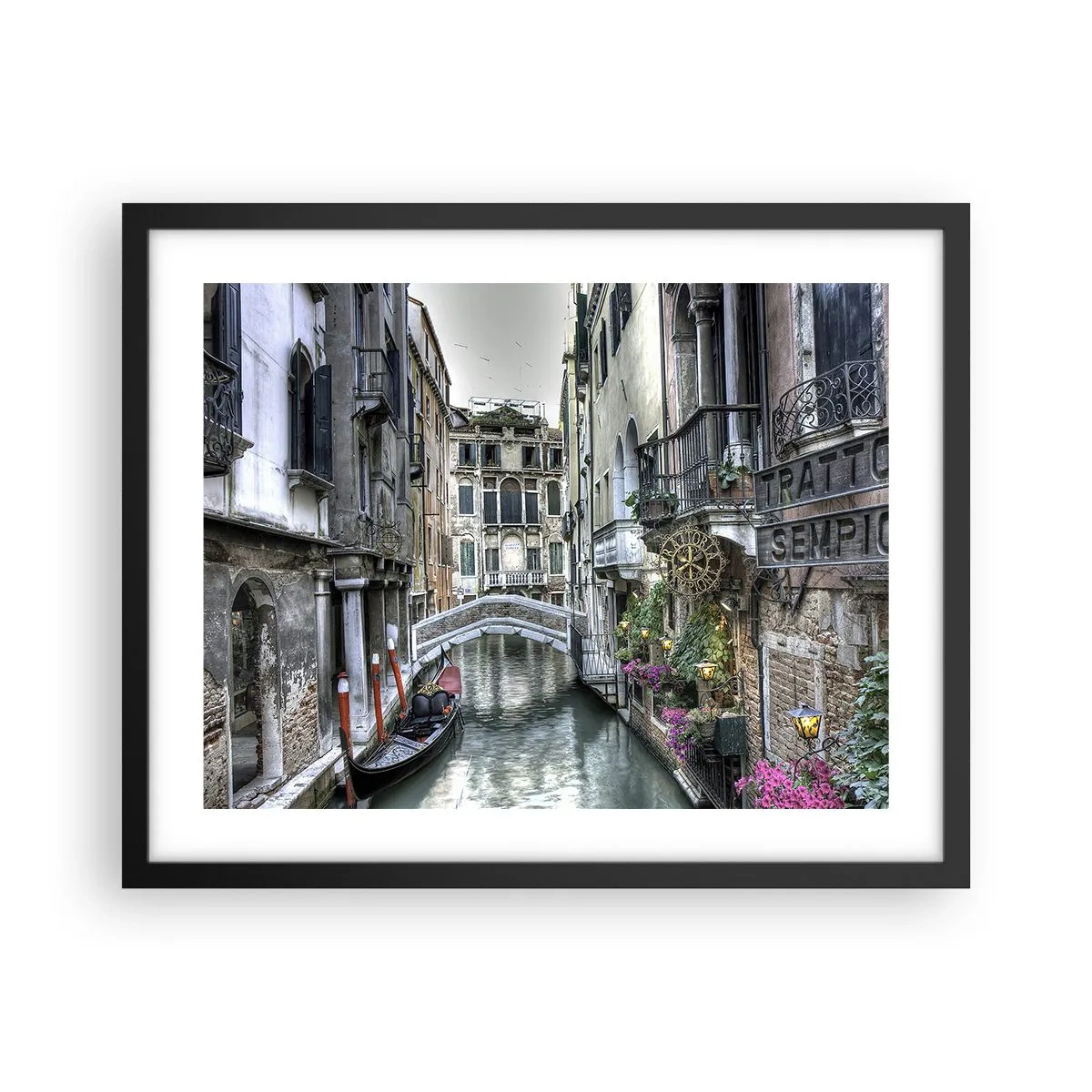 Póster en marco negro - Durante siglos, un sueño - 50x40 cm