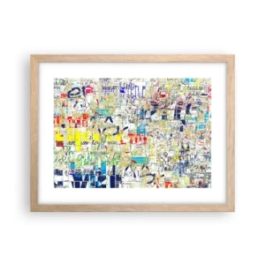 Póster en marco roble claro - Simplemente agradable a la vista - 40x30 cm