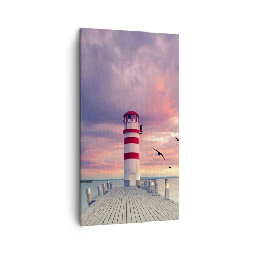 Cuadro sobre lienzo - Impresión de Imagen - Hora de ir al puerto - 45x80 cm
