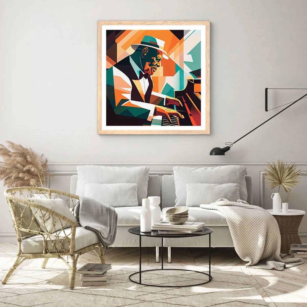 Póster en marco roble claro - Todo ese jazz que llevas dentro - 50x50 cm