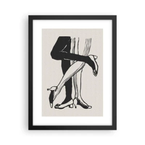 Póster en marco negro - Atributo femenino - 30x40 cm