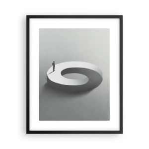 Póster en marco negro - Ser sabio no es una labor sencilla - 40x50 cm