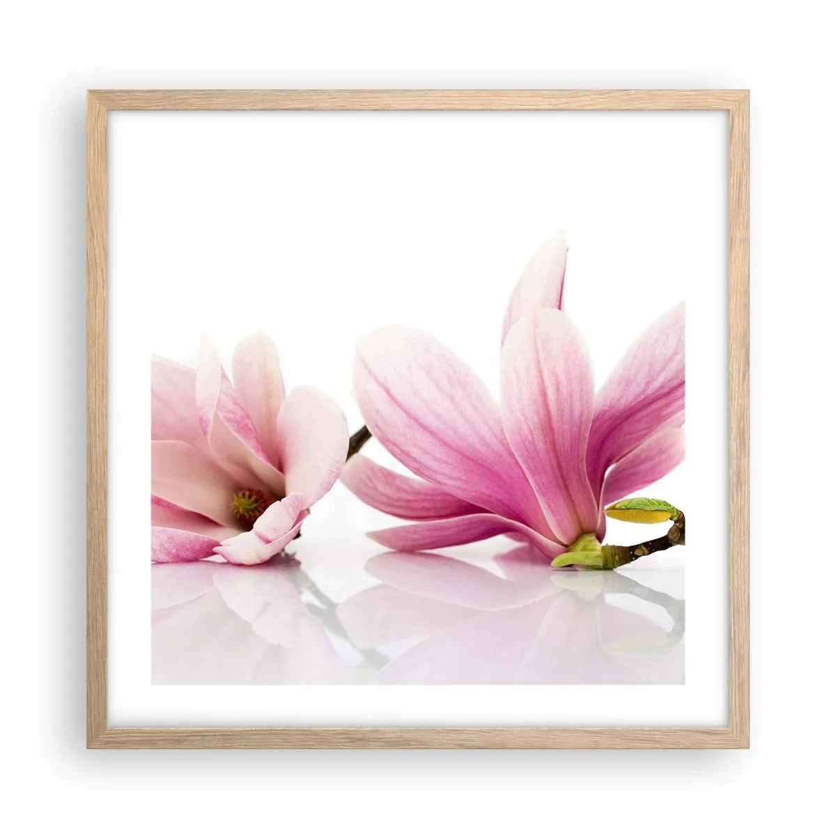 Póster en marco roble claro - Suave como un soplo de primavera - 50x50 cm