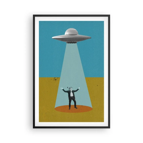 Póster en marco negro - Un encuentro cercano - 61x91 cm