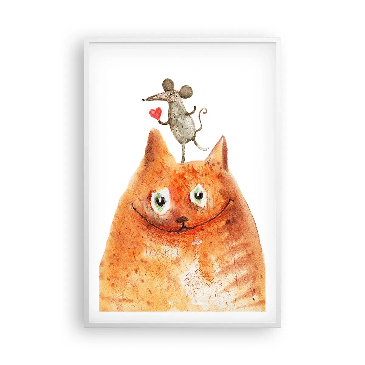 Póster en marco blanco - Paradojas del amor - 61x91 cm