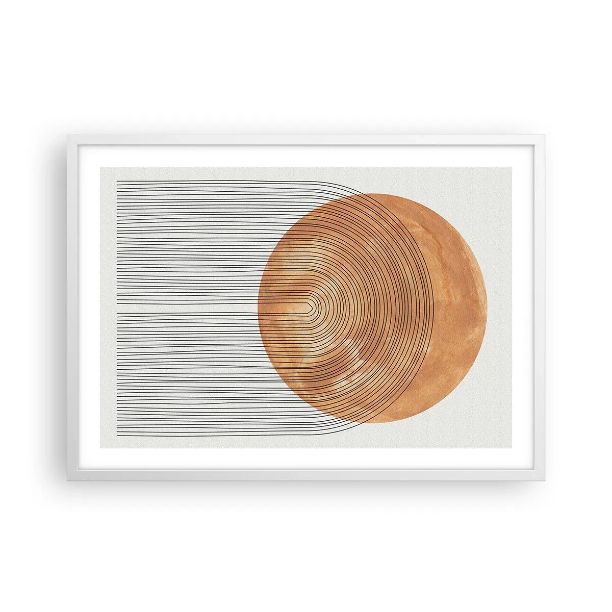 Póster en marco blanco - Una composición soleada - 70x50 cm