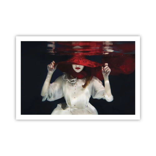 Póster - Blanco y rojo - 91x61 cm