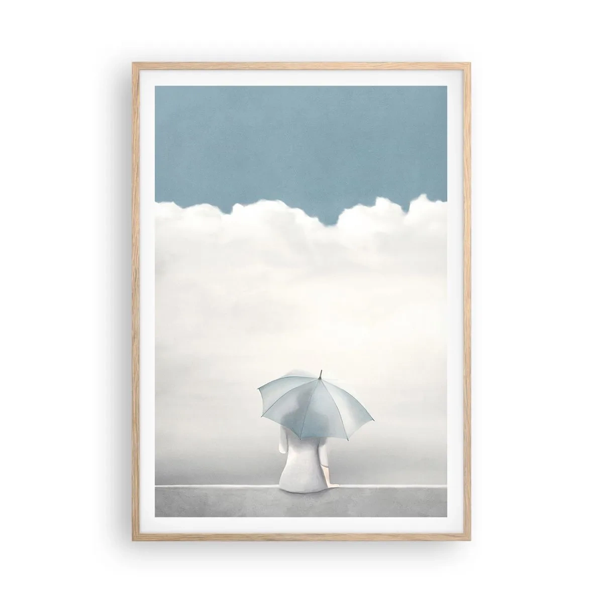 Póster en marco roble claro - En el límite de la realidad y los sueños - 70x100 cm