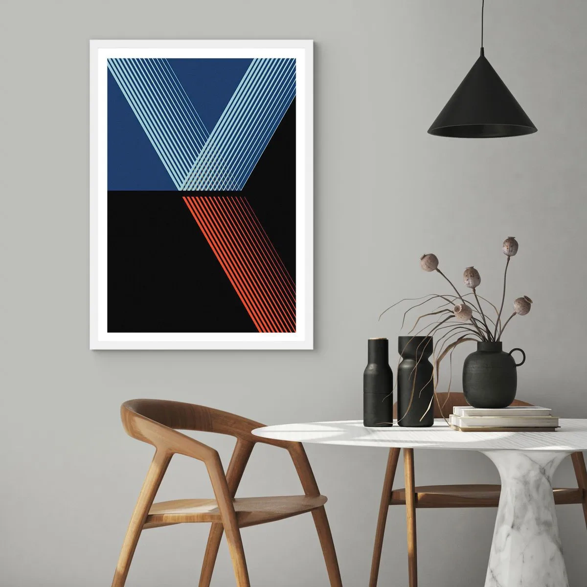 Póster en marco blanco - La rectitud - 61x91 cm