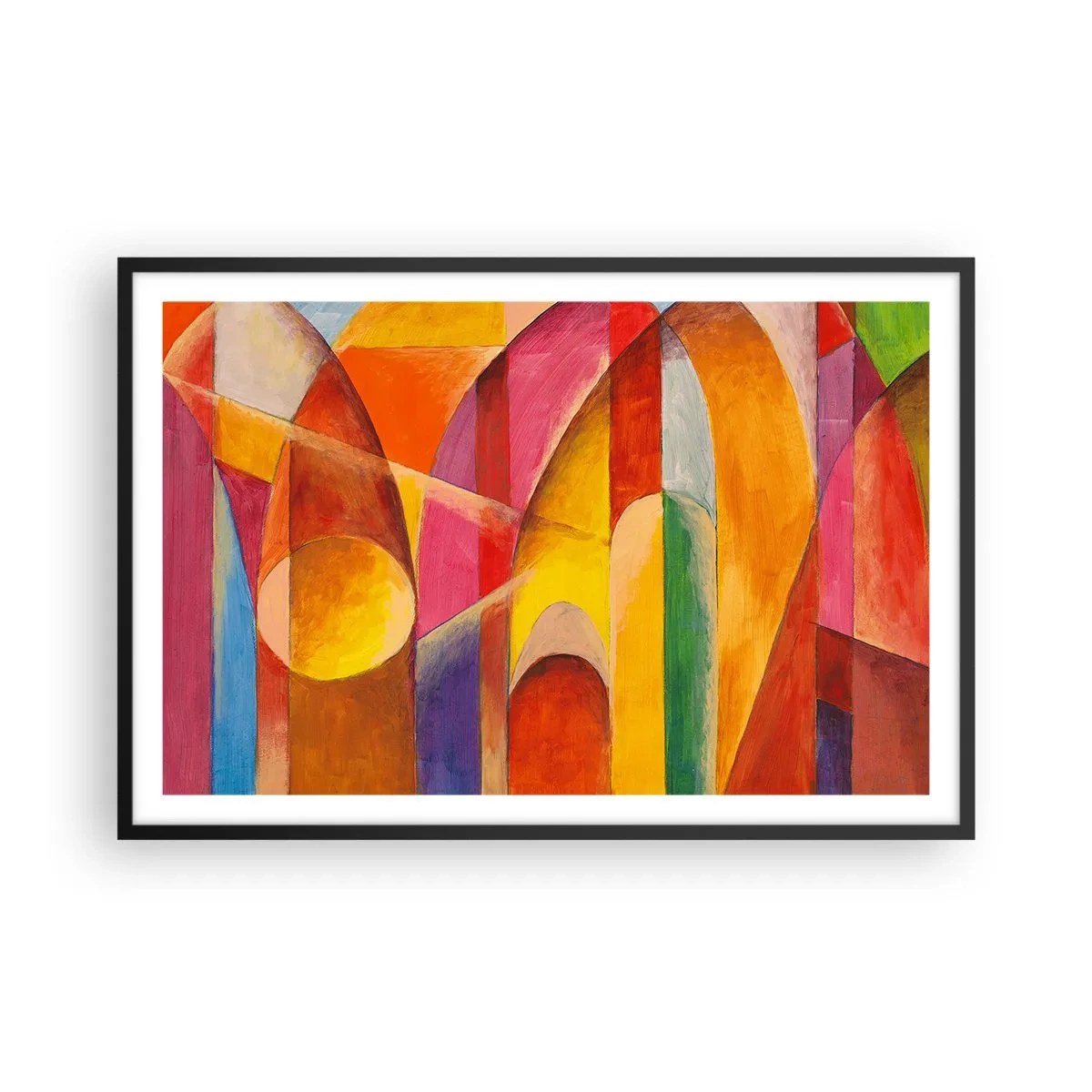 Póster en marco negro - Catedral del sol - 91x61 cm