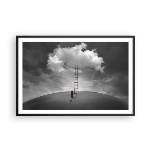 Póster en marco negro - Todo es posible - 91x61 cm