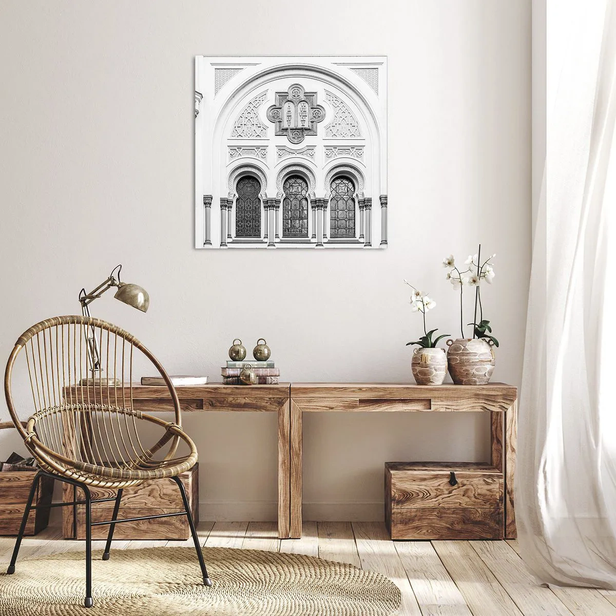 Cuadro sobre lienzo - Impresión de Imagen - En la frontera de las culturas - 30x30 cm