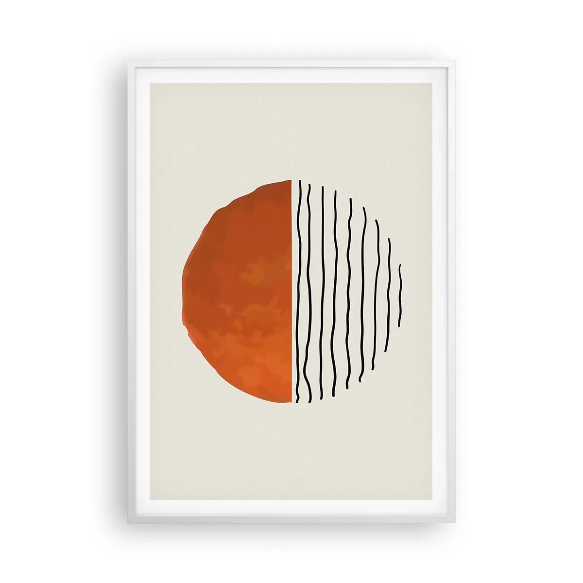 Póster en marco blanco - En un ambiente japonés - 70x100 cm