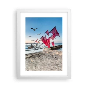 Póster en marco blanco - Un merecido descanso - 30x40 cm