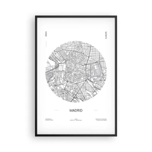 Póster en marco negro - Anatomía de Madrid - 61x91 cm