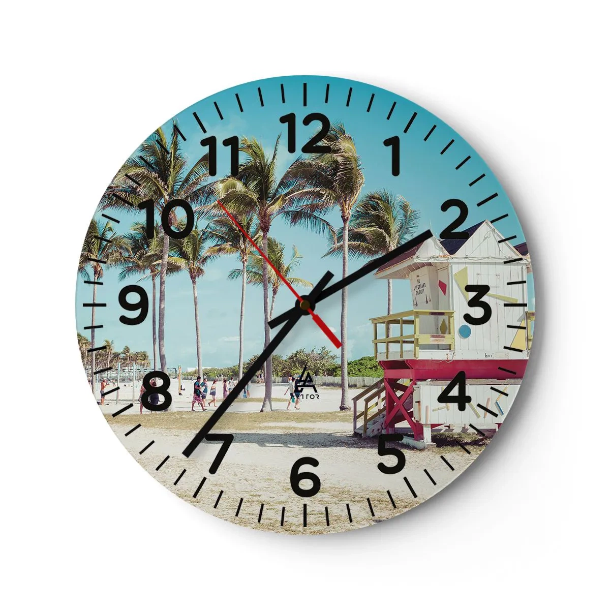 Reloj de pared - Reloj de vidrio - Un hermoso día por delante - 40x40 cm