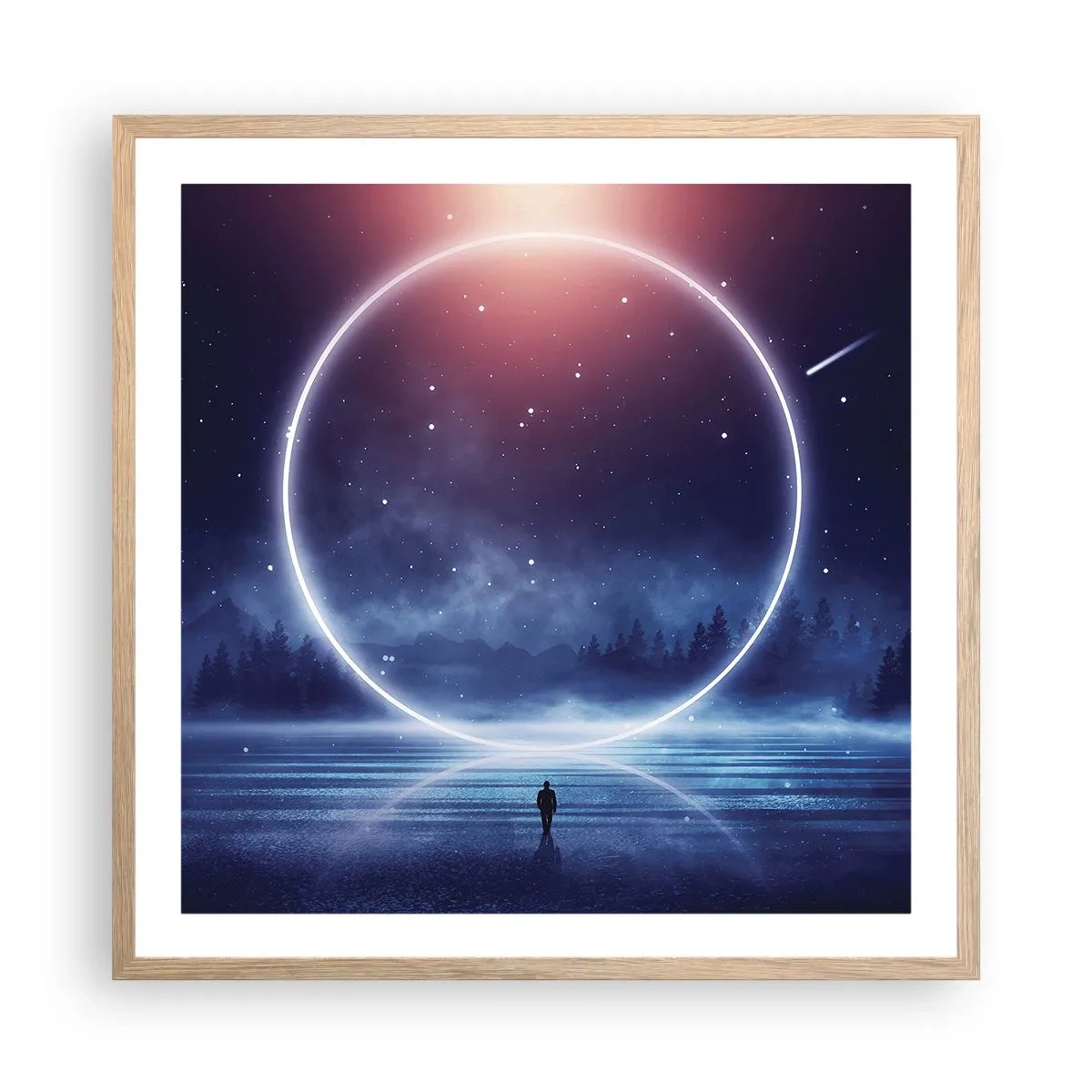 Póster en marco roble claro - Ya están aquí... - 60x60 cm