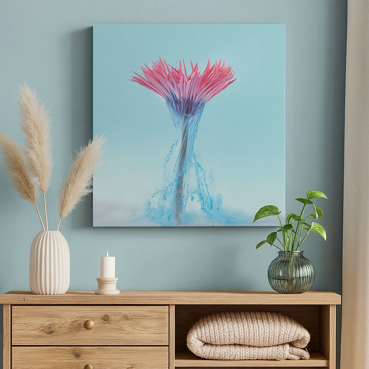 Cuadro sobre lienzo - Impresión de Imagen - En un abrazo vigorizante - 30x30 cm