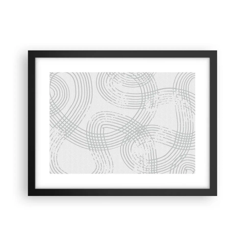 Póster en marco negro - No hay camino recto - 40x30 cm