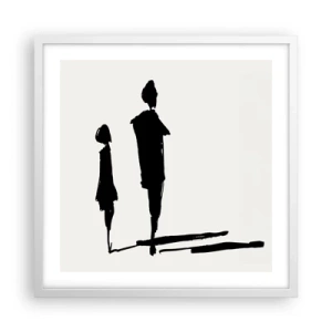 Póster en marco blanco - ¿Seguro que juntos? - 50x50 cm