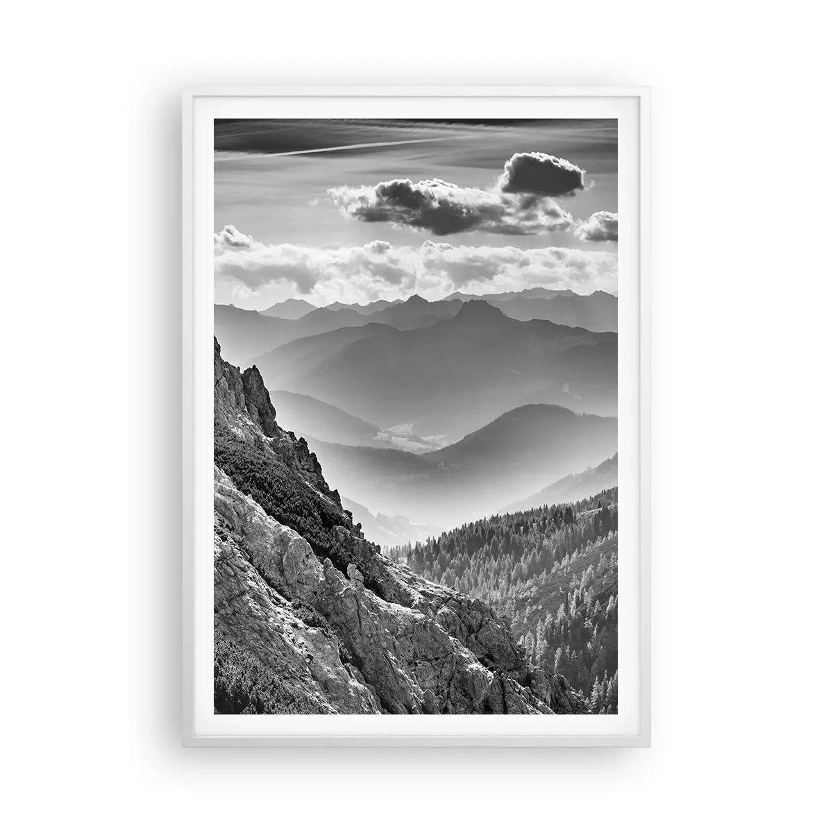 Póster en marco blanco - Hasta el horizonte - 70x100 cm