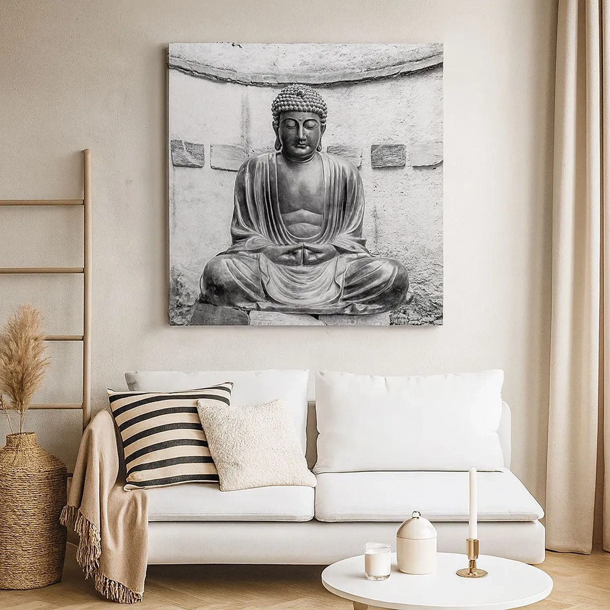 Cuadro sobre lienzo - Impresión de Imagen - En la fuente de la paz - 30x30 cm