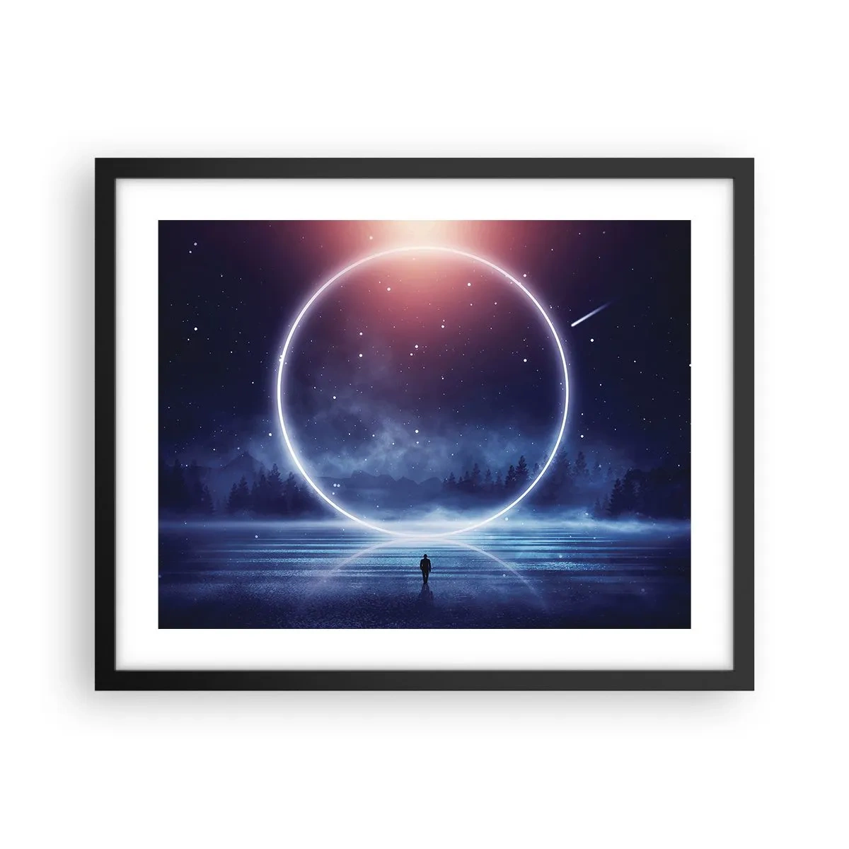 Póster en marco negro - Ya están aquí... - 50x40 cm