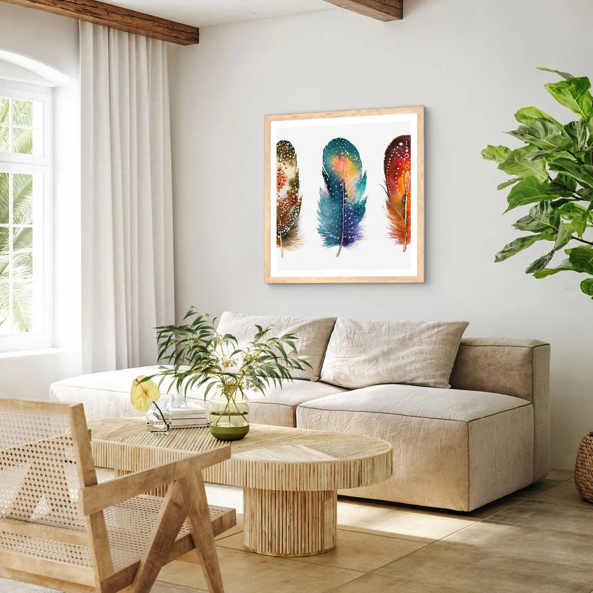 Póster en marco roble claro - Rituales, ceremonias, secretos - 40x40 cm