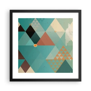 Póster en marco negro - Uno para todos y todos para uno - 40x40 cm