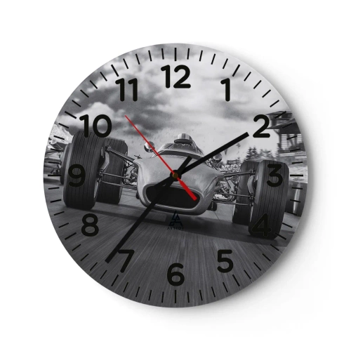 Reloj de pared - Reloj de vidrio - ¡Hay poder! - 40x40 cm