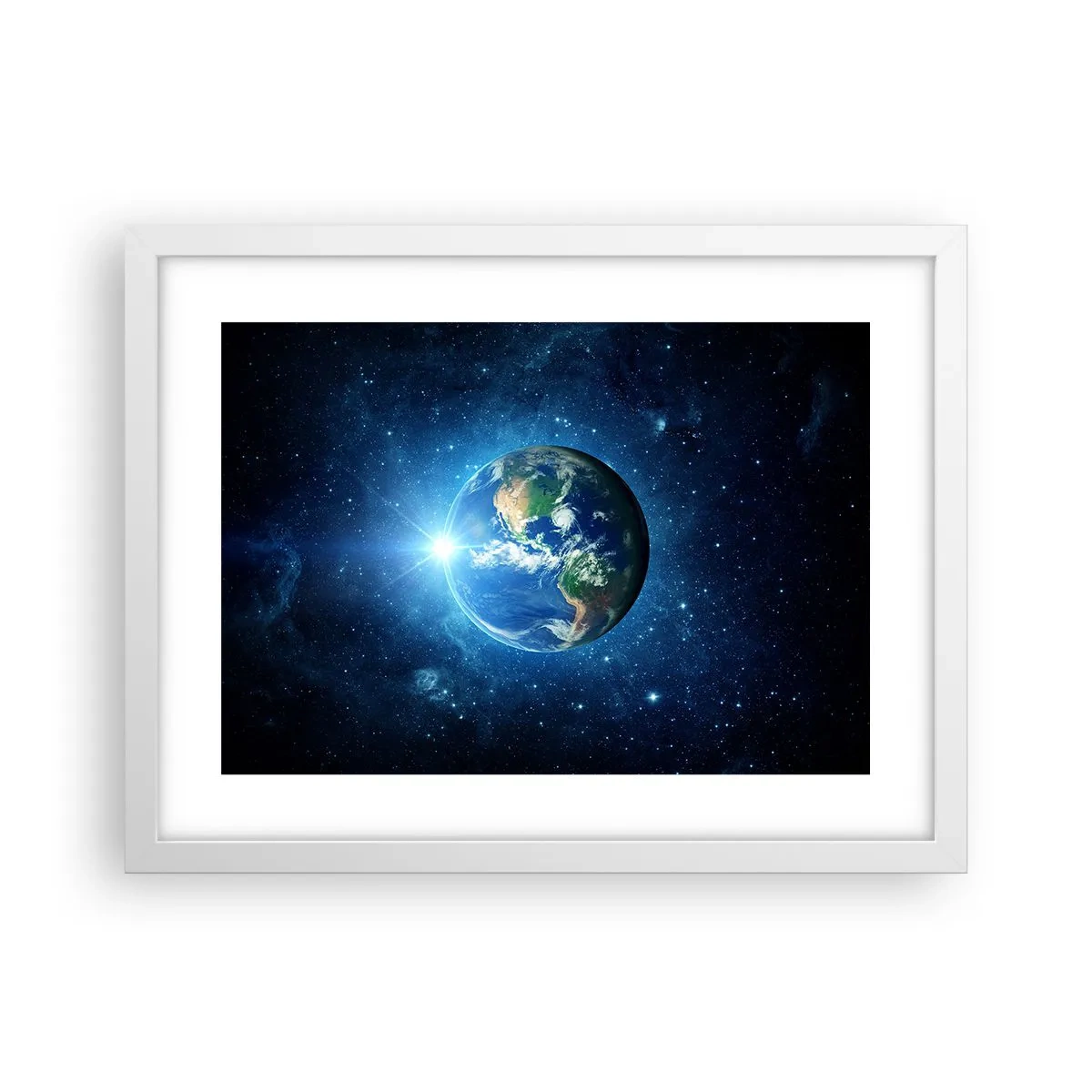 Póster en marco blanco - Estamos en el cielo - 40x30 cm