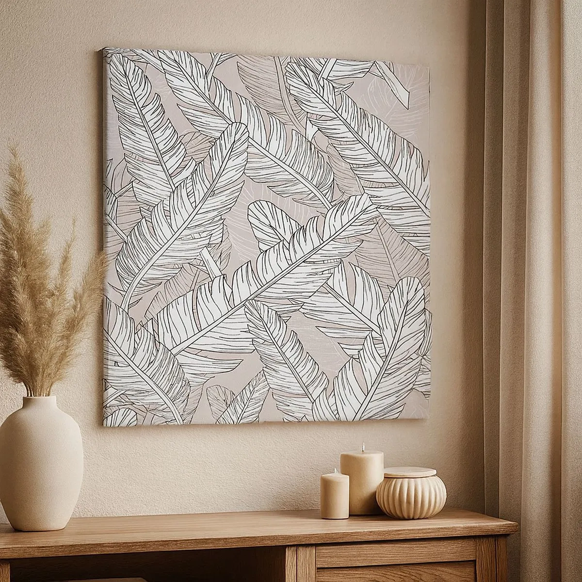 Cuadro sobre lienzo - Impresión de Imagen - Turbulencias de plumas - 30x30 cm