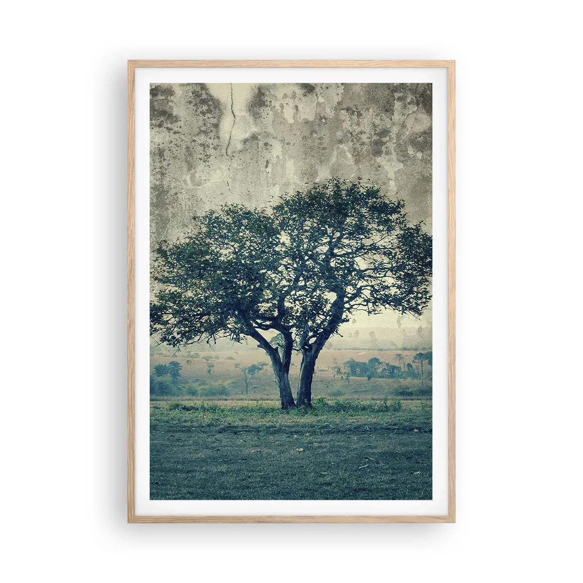 Póster en marco roble claro - El manzano - 70x100 cm