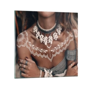 Cuadro sobre vidrio - Impresiones sobre Vidrio - Talismanes, rituales de feminidad - 40x40 cm