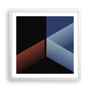 Póster en marco blanco - La rectitud - 50x50 cm