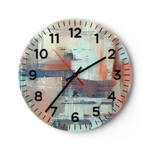Reloj de pared - Reloj de vidrio - Alcanzando la luz - 30x30 cm