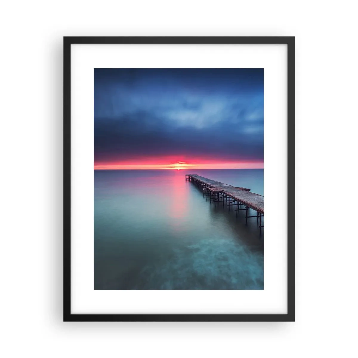 Póster en marco negro - Entre el cielo y el agua - 40x50 cm