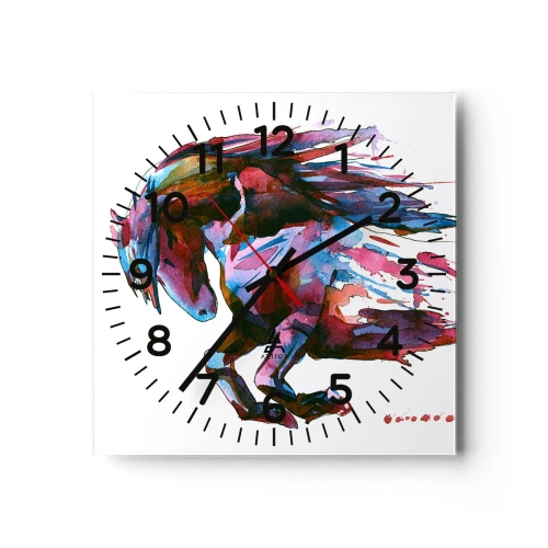 Reloj de pared - Reloj de vidrio - En éxtasis - 30x30 cm