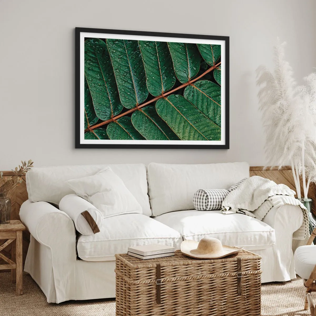 Póster en marco negro - En un ritmo verde - 40x30 cm