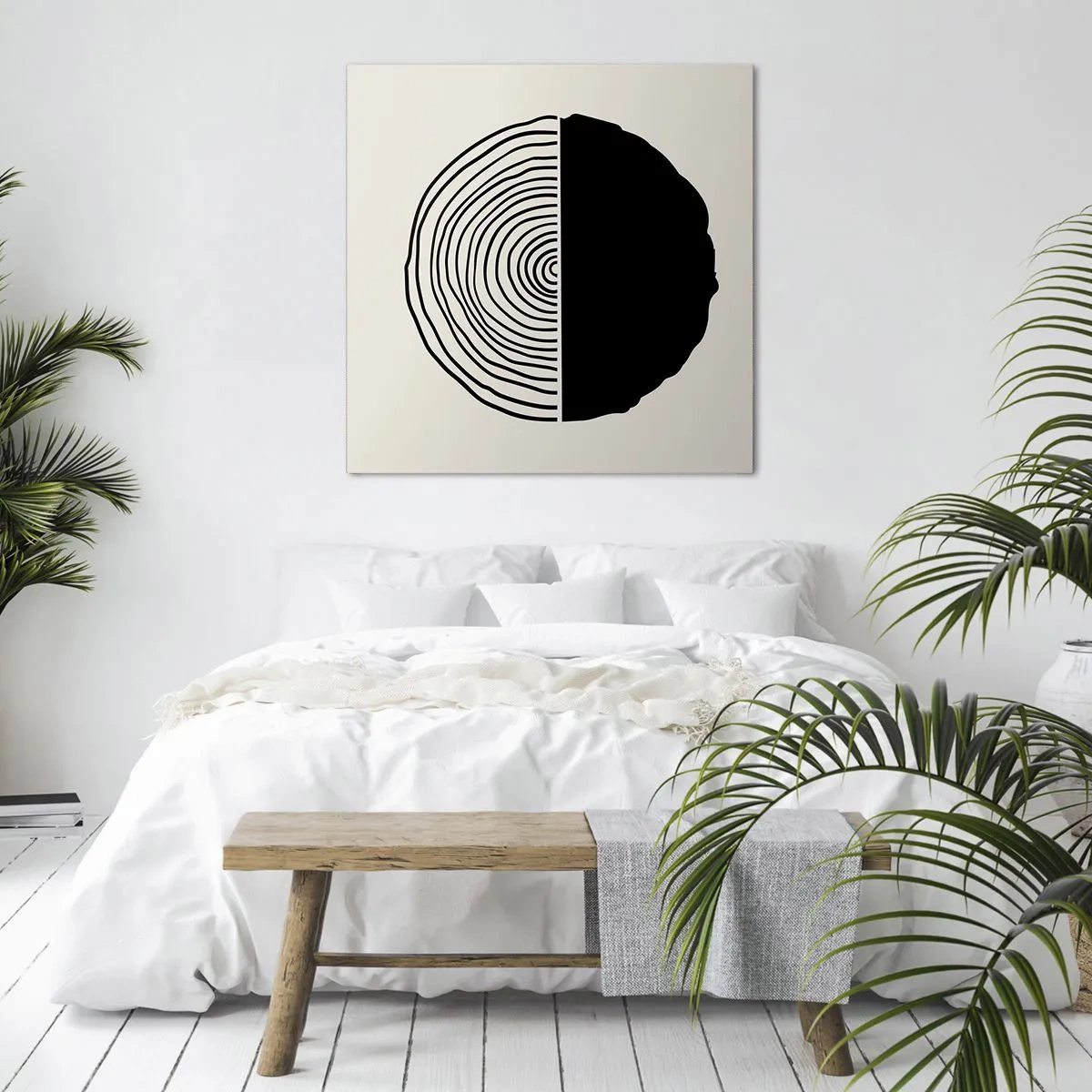 Cuadro sobre lienzo - Impresión de Imagen - Mitad y mitad - 60x60 cm