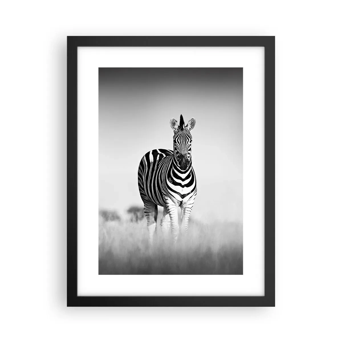 Póster en marco negro - Resulta que el mundo es blanco y negro - 30x40 cm