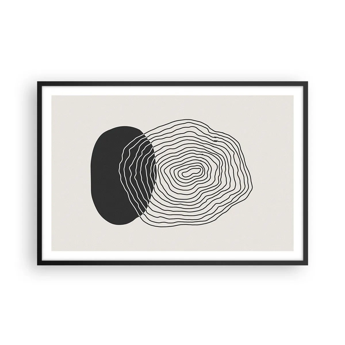 Póster en marco negro - Persistencia y vibración - 91x61 cm