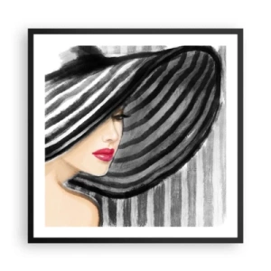 Póster en marco negro - ¿Dónde puedo encontrarte? - 60x60 cm