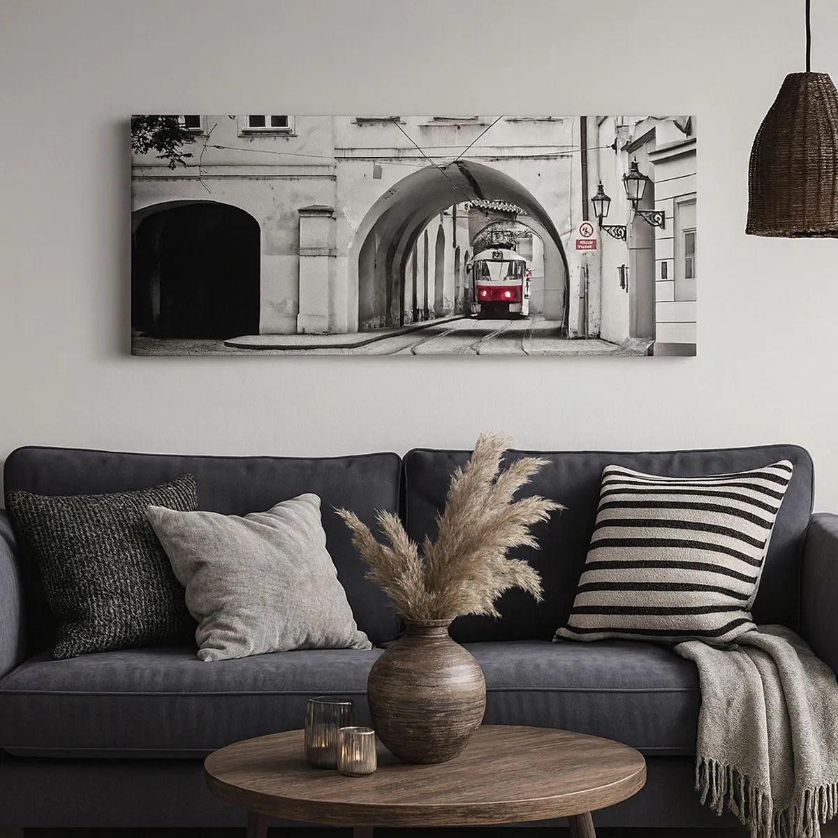 Cuadro sobre lienzo - Impresión de Imagen - A través del laberinto urbano - 100x40 cm